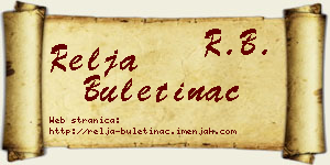 Relja Buletinac vizit kartica